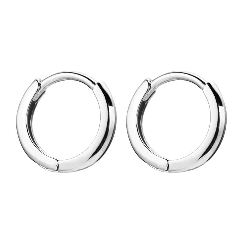 2 Stück Edelstahl Minimal Creolen Kristall Zirkonia Kleine Huggie Dünne Knorpel-Ohrstecker Helix Tragus Piercing Schmuck